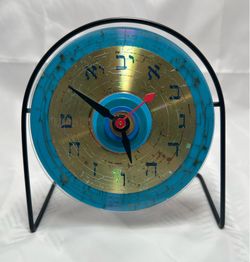 Hebrew CD Clock: Hand-Painted Face Art