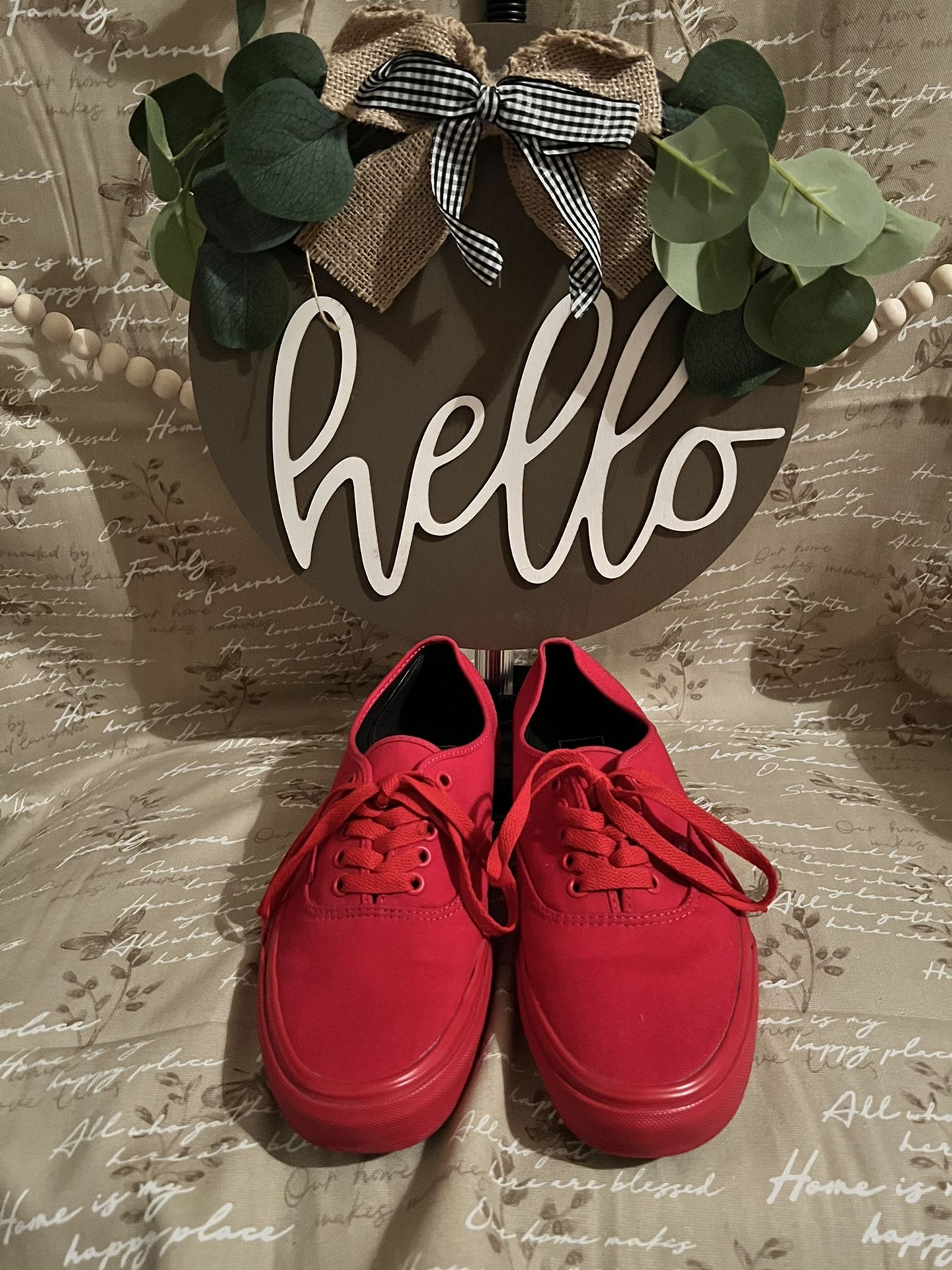 Nice Red Unisex Vans  Sneakers Like New 