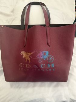 RARE Coach Rexy and Carriage Highline Leather Tote - Burgundy