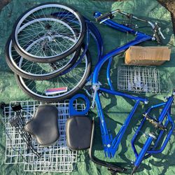 Adult Tricycle, 1 & 7 Speed 3 Wheel Bikes, Trike Bike for Adults with Removable Baskets, Cruiser Bike for Seniors Women Men Shopping Commute Picnic Ou