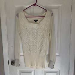 Cute White Sweater XOXO Brand