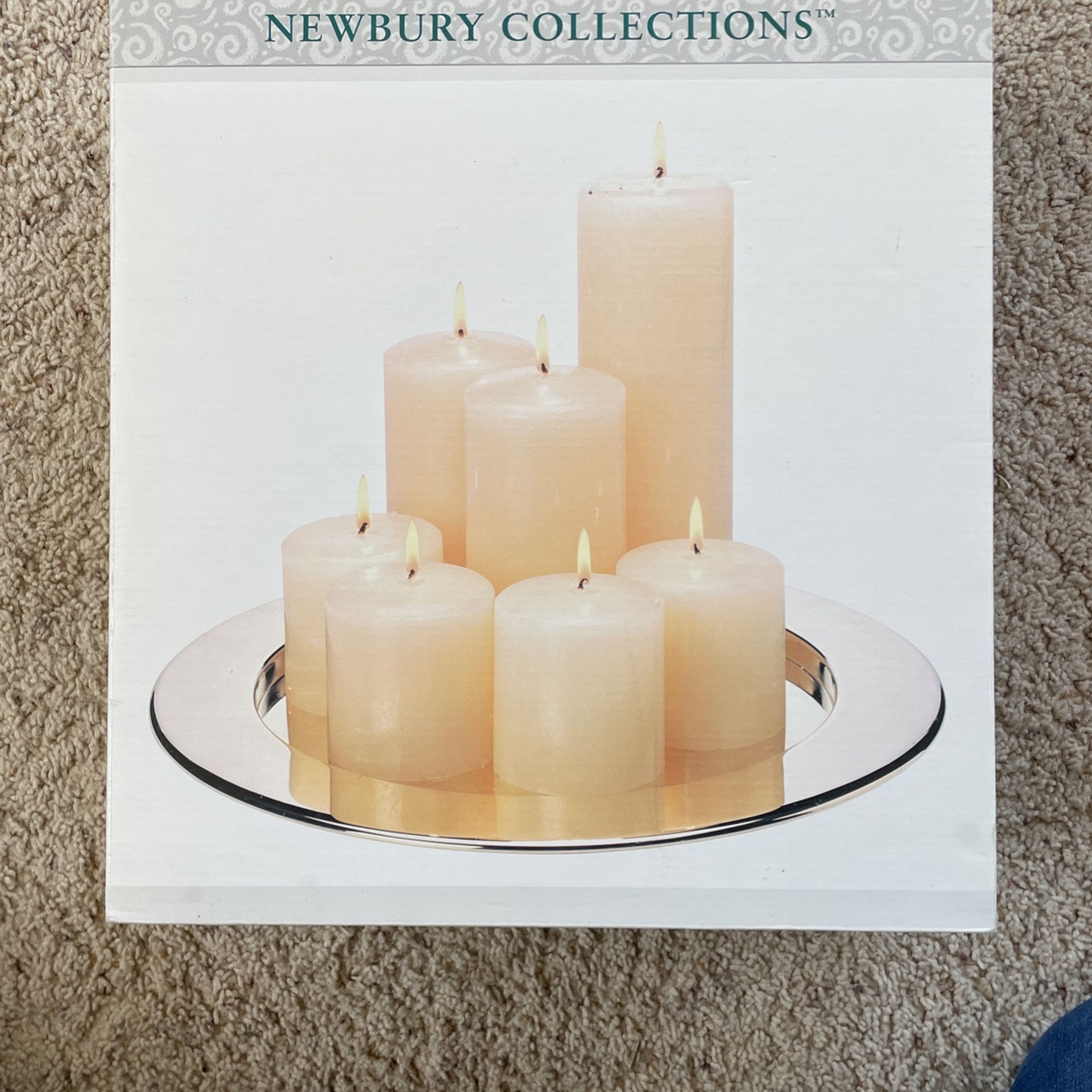 Newburyport Collections White Candle Box Set