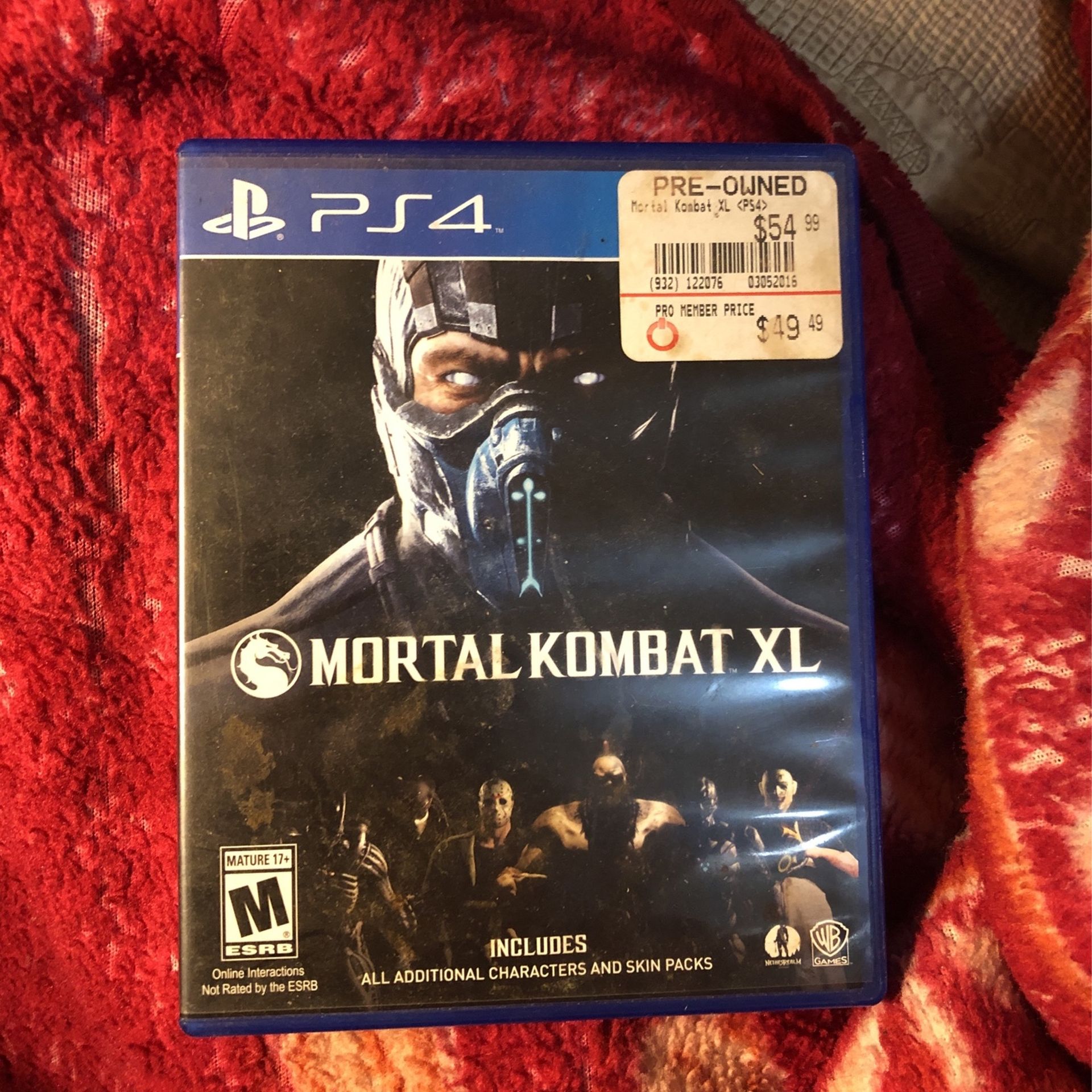 mortal kombat XL ps4 (all characters unlocked)