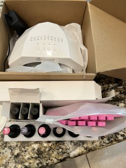 Gel Lamp And Gel Polish Set Brand New