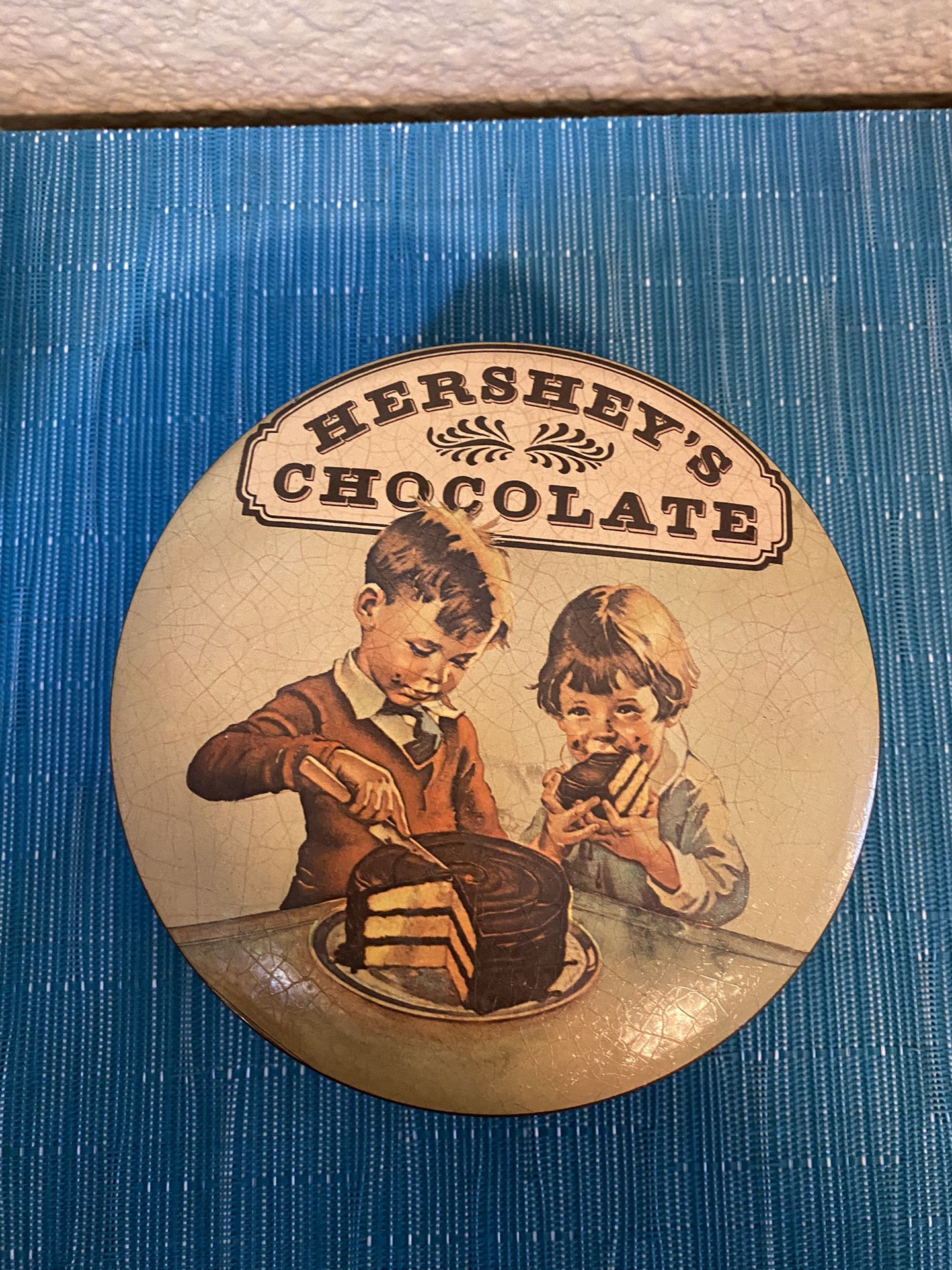 Vintage 1982 Hershey’s Chocolate Tin Can 