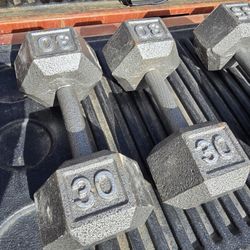 2-30lb Hex Dumbbells 