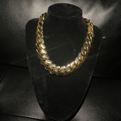 14k Miami Cuban Link Chain Gold Plated Handmade Choker Necklace Chain