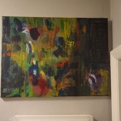 Original Abstract Acrylic Painting –18x24 Untitled Modern Canvas Art