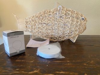 Wicker hanging light