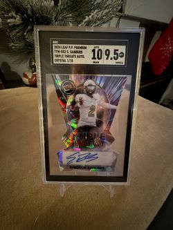 2024 Press Pass Premium Autographs Triple Threat Crystals Shedeur Sanders first on print 1/10