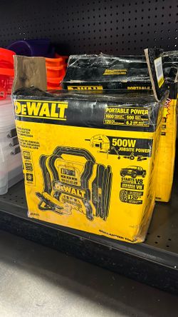 Dewalt 1600 peak power station, jumpstarter, and air compressor