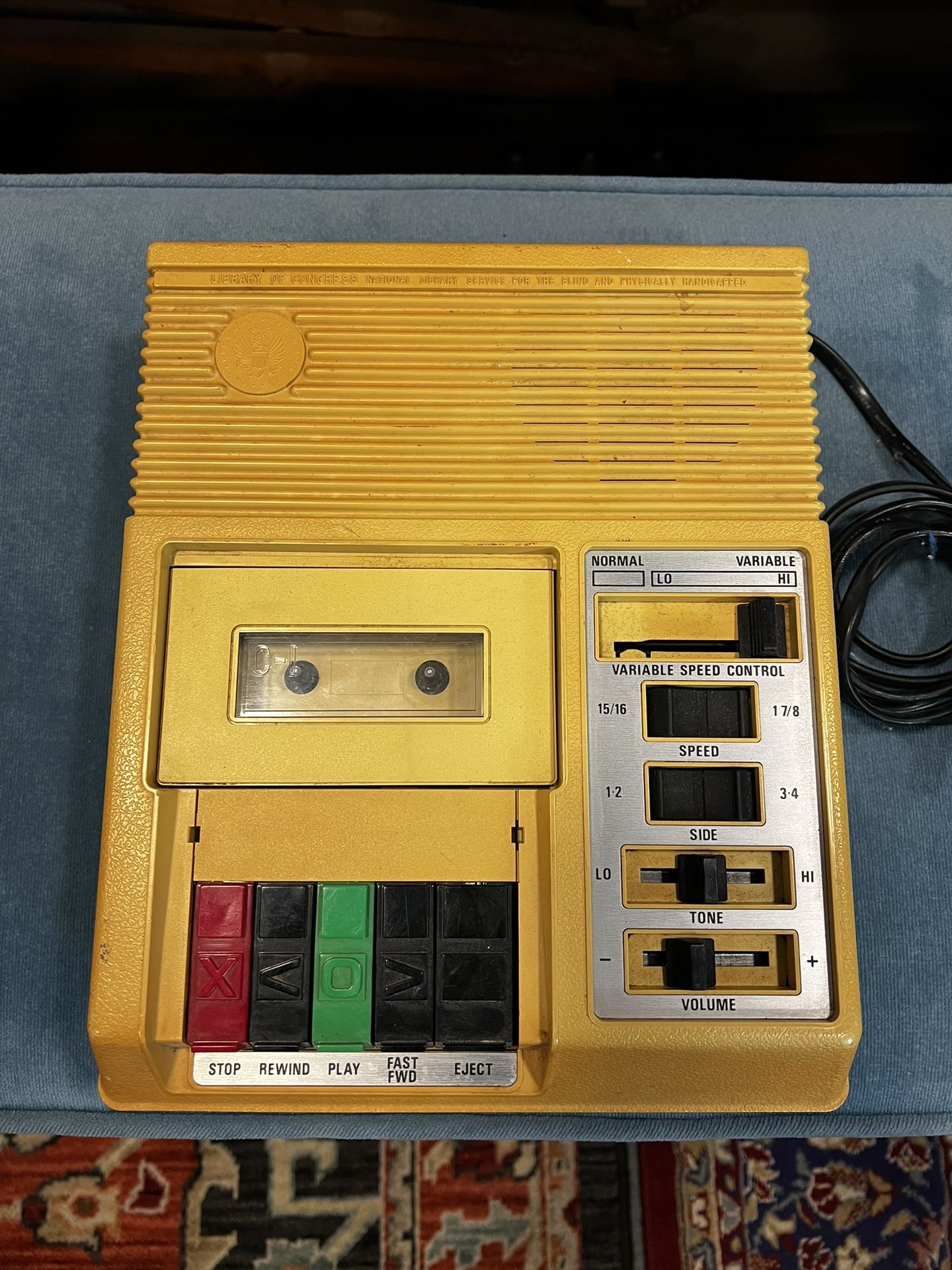 Library Of Congress Cassette Player For The Blind