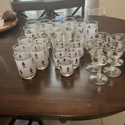 Silver Leaf Antique Stemware