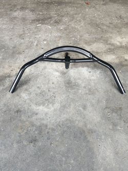 Jones style crossbar handlebar and stem for bicycles