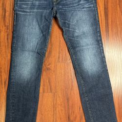 True Religion Men's Medium Wash Rocco Relaxed Skinny Blue Jeans NWT Size: 36x34