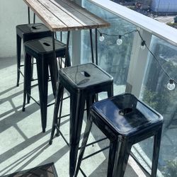 Outdoor Bar Stool and Table