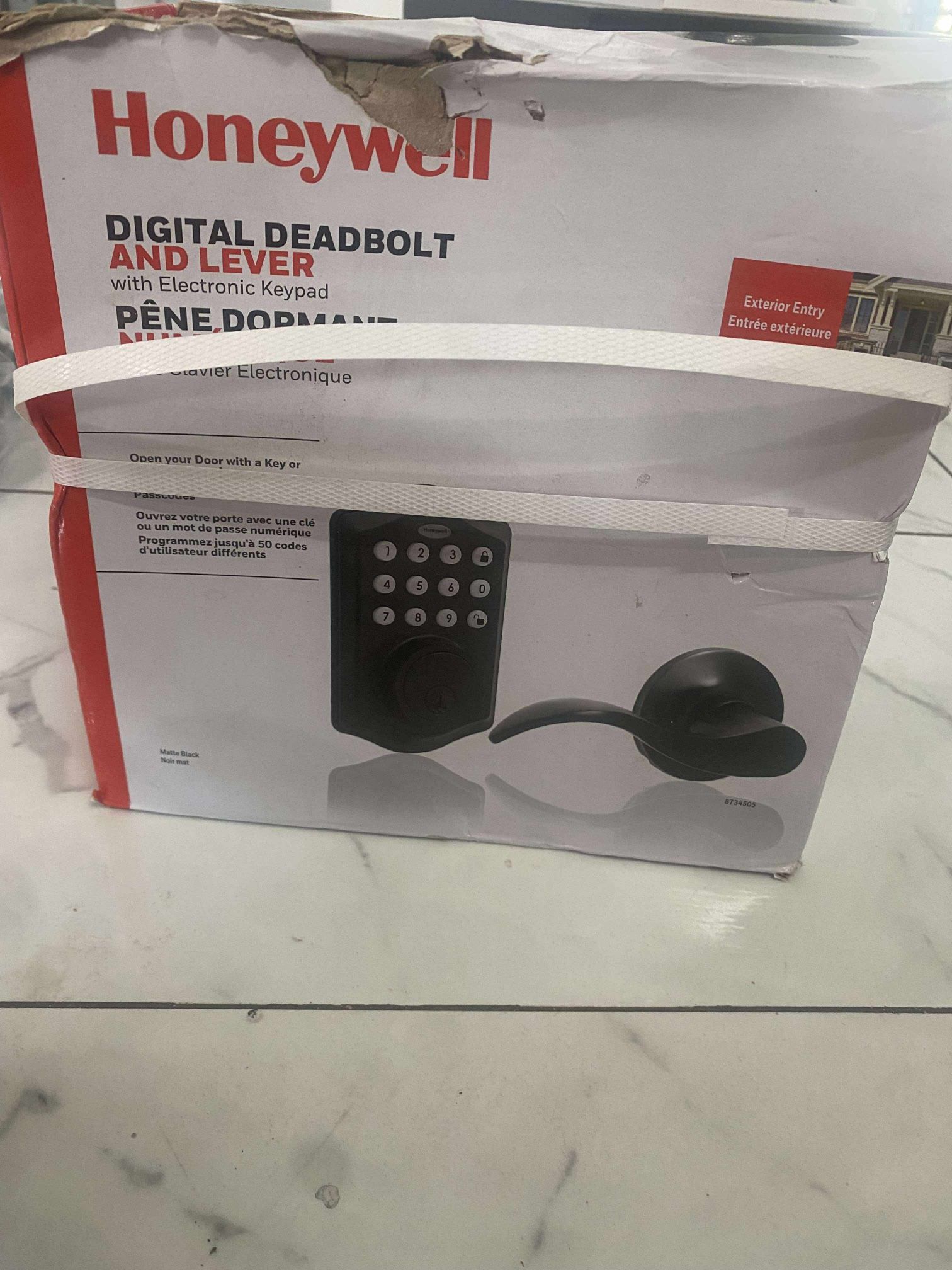 Honeywell Digital Deadbolt and Door handle Lock Exterior Entry Black