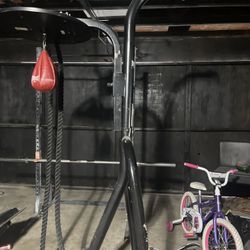heavy-bag / speed-bag stand With Battle Rope 