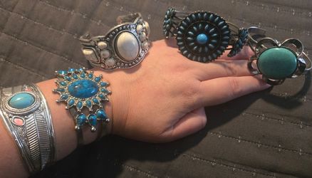 5 Native/Southwestern Cuffs/Bracelets