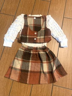 TWO Children’s Plaid Three Piece Outfits BRAND NEW