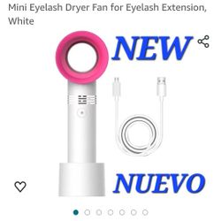 Mini Eyelash Dryer Fan for Eyelash Extensions/ Rechargeable Handheld Bladeless Fan