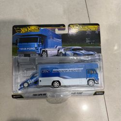 Hot Wheels Premium Team Transport Ford Capri Gr5 & Fleet Flyer Transporter