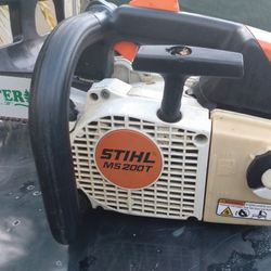 Sthils Ms 200t Commercial Aborist Tree Climbing Top Handle Chainsaw