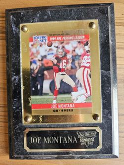 Joe Montana football card.