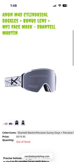 Anon Shantel Martin ski goggles