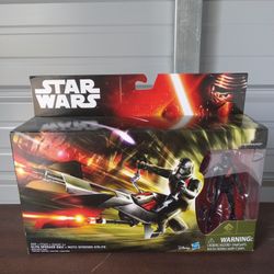 STAR WARS: *Elite Speeder Bike w/ Black Stormtrooper Pilot* 3.75" Figure - NEW