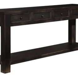 Signature Design by Ashley Gavelston Black Sofa Table