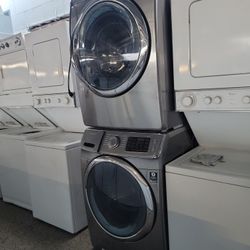 Samsung  Front Load Stackable Washer & Gas Dryer 