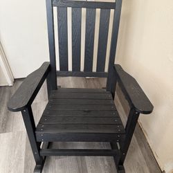 Heavy Duty Black Matt Rocking Chair 