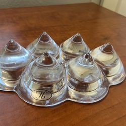 JL Candle Holder 6- Point Clear, Crystal Tea Light