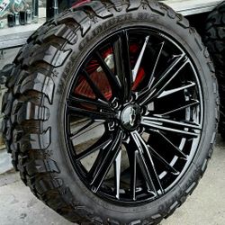 22” Chevy Silverado GMC Sierra ZL1 Replica Wheels & Tires Off-Road Tahoe Yukon Escalade Suburban Rines Y