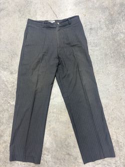 Dark Navy Pinstripe Dress Pants by Oleg Cassini
