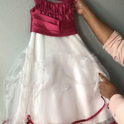 Pink And White Party Dress