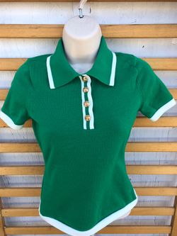 Green top and cardigan