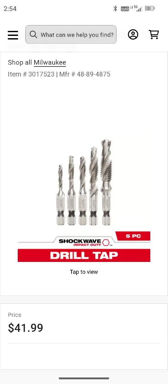 MILWAUKEE 5PC IMPACT TAPS SAE OR METRIC