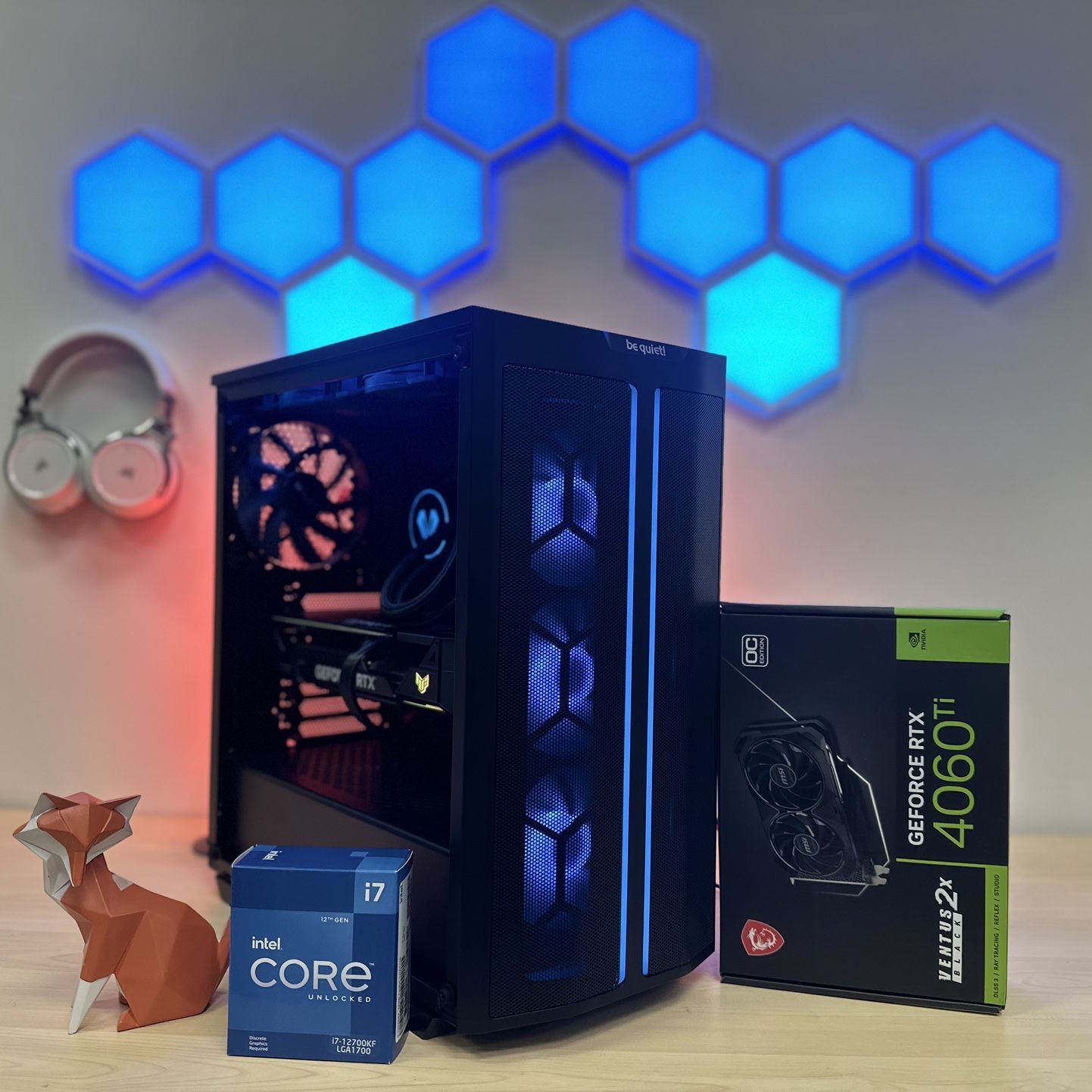 🦊 FOX 17 🦊 RTX 4060TI 🦊 FOX CUSTOM GAMING PC | COMPUTER | DESKTOP | RIG | INTEL CORE I7-12700KF | NVIDIA RTX 4060TI | 16 GB DDR5 RAM | 1 TB SSD.