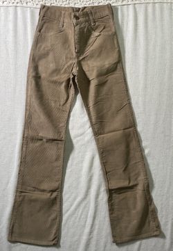 Vtg 70s Levis 646 Husky Corduroy Bell Bottom Pants Tan Beige Scovill 25x31