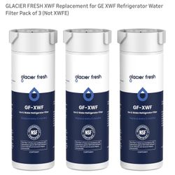 New! GLACIER FRESH XWF Replacement for GE XWF Refrigerator Water Filter Pack of 3 (Not XWFE)
