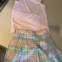 girl clothes soze 3-6   gymboree size 3t top, /4  skort