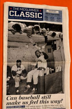 2007 MLB All Star Game Midsummer Classic Newspaper SF Giants Bonds Mays Jeter
