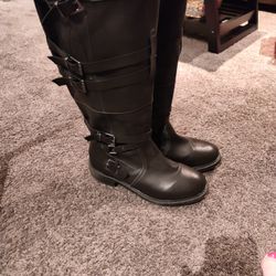 Torrid Smokey Gray Knee-high Boots Size 12 Wide