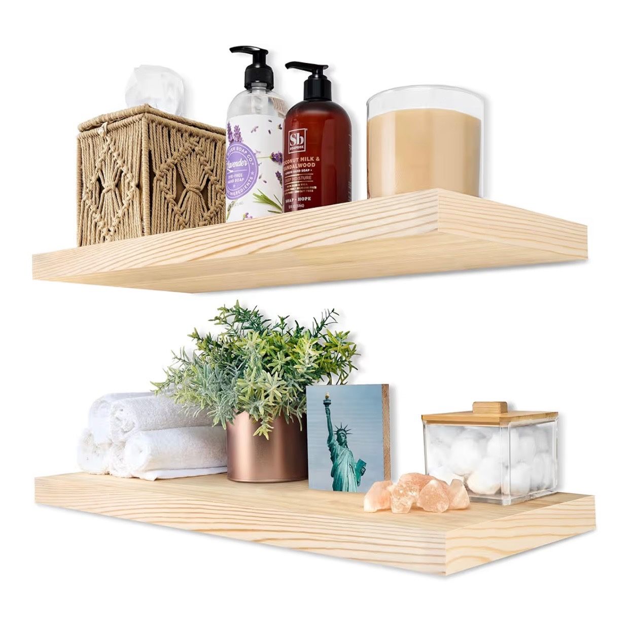 Sorbus Wood Floating Shelves for Wall