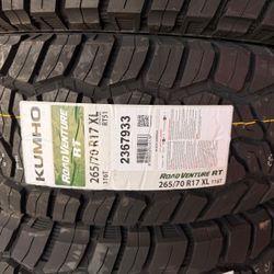 265/70/17 Kumho Road Venture RT Set Of Tires 