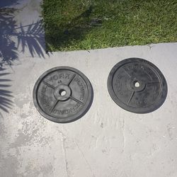 Pair Of 45lb Olympic Weights Total 90lbs