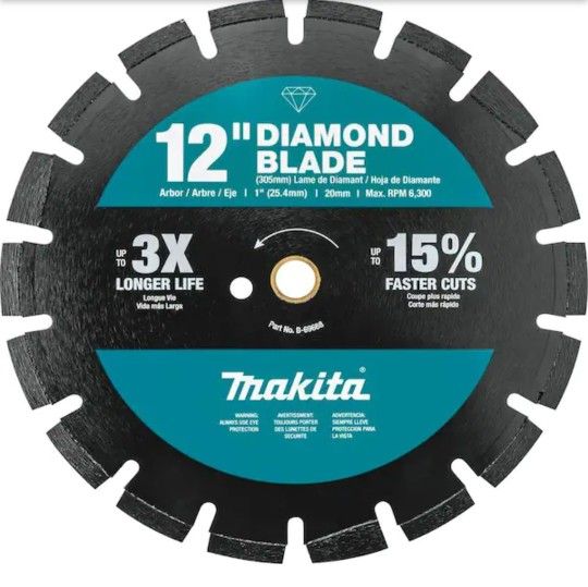 Makita 12 in. Segmented Rim Dual Purpose Diamond Blade