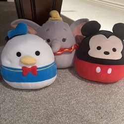 Squishmallow Disney Trio - Donald, Dumbo And Mickey